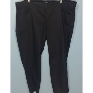 Ladies Torrid Denim Black Sparkly Slightly Tapered Leg Jean Size 26
